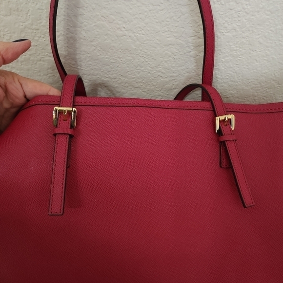 Michael Kors Jet Set Travel Dark Pink Large Shoulder Tote Bag - Picture 11 of 15